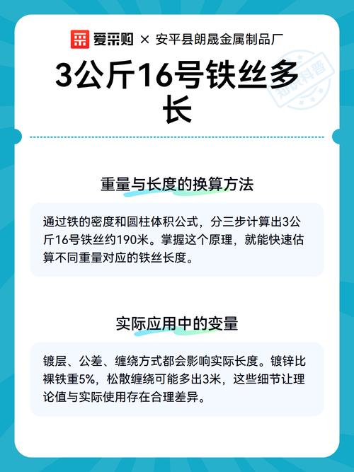 3公斤16号铁丝多长